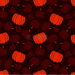 感恩节字体设计图片_感恩节和秋季无缝图案与南瓜，色