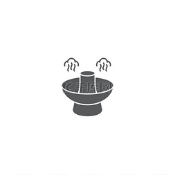 火锅图标图片_在白色背景上孤立的火锅食物矢量