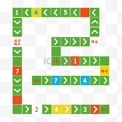 游戏地图矢量图片_绿色游戏地图路径历程