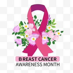 乳腺癌宣传月女性健康粉色丝带