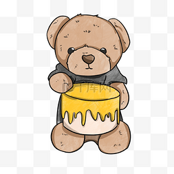 可爱泰迪熊玩偶蛋糕