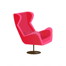 漂亮的现代粉红色椅子横幅矢量插