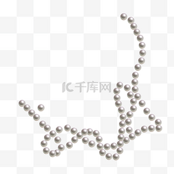 珍珠链子图片_贵重白色长条珍珠串