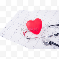 心脏健康医疗图片_听诊器心脏健康医疗