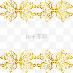 金色巴洛克式边框装饰