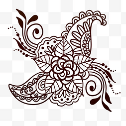 传统花纹图案印度曼海蒂装饰纹理