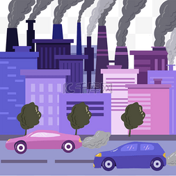 汽车尾气png图片_有毒气体排放污染空气污染