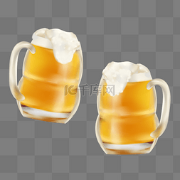 啤酒泡沫素材图片_夏日饮品扎啤啤酒