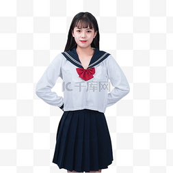 水手服短裙女学生