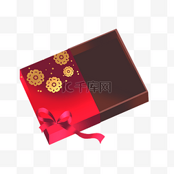 中式盒子图片_新年春节过年礼品盒中式红色礼盒