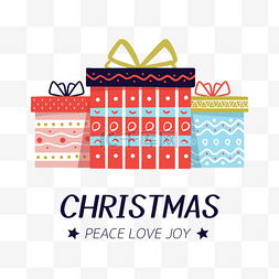 礼物盒矢量图标图片_礼物圣诞节纳维亚风格