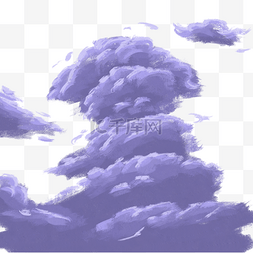 天空紫色云朵