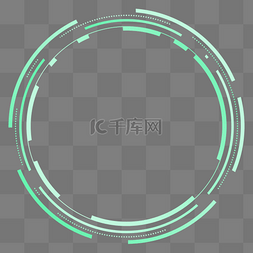 圆形边框边框图片_绿色荧光圆形科技感潮流边框