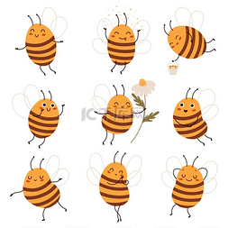 可爱的蜜蜂。