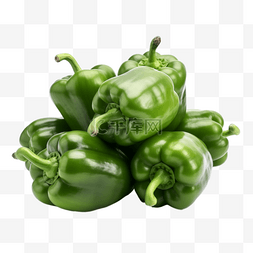 青椒素鸡图片_卡通手绘绿色蔬菜青椒