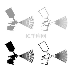 喷雾仪器图片_手绘工具在手设置图标灰色黑色矢