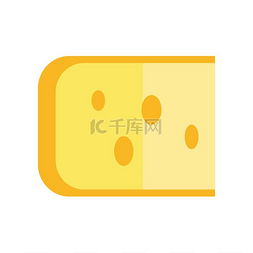 黄色背景块图片_奶酪矢量图。