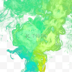 绿色爆炸图案图片_彩色烟雾蒸汽水彩油漆