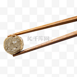 青菜肉丸子图片_筷子夹牛肉丸