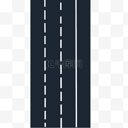 三车道的高速公路剪贴画