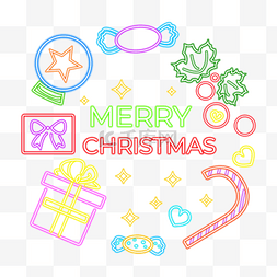 环形文字图片_圣诞节快乐环形霓虹
