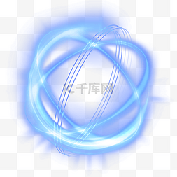 球体光效图片_蓝色光晕抽象光效光球