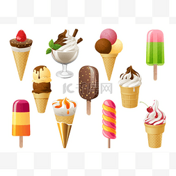 体检icon图片_冰淇淋套装