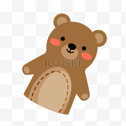 棕色小熊手指木偶戏动物