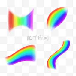 弯曲彩虹图片_抽象光线彩虹弯曲光