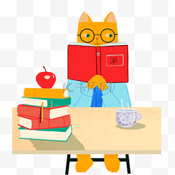 猫咪茶杯图片_猫咪读书看书