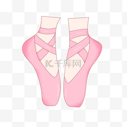 浅粉色练习跳舞芭蕾舞鞋剪贴画