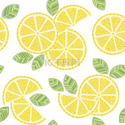 无缝的柠檬图案水果底纹