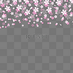 水彩背景日本樱花边框