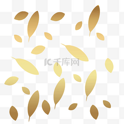 秋季金色叶子底纹背景