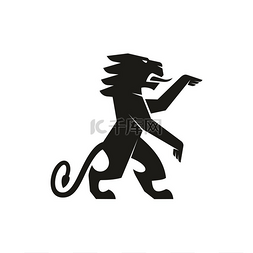 马鹿尾巴图片_狮子或飞马座动物的独立纹章符号