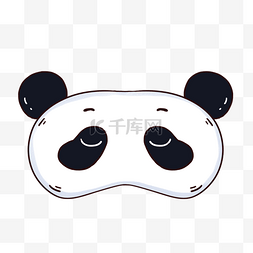 sm眼罩图片_睡眠眼罩黑白熊猫造型