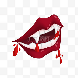 吸血鬼尖牙卡通嘴巴