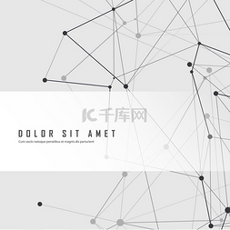 连网络图片_Abstract connection science structure with co