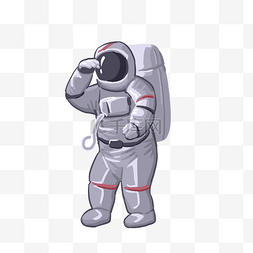 宇宙太空服图片_穿灰色太空服的宇航员