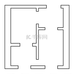 平面图门图标图片_平面项目公寓图标