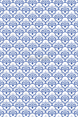 古典花纹花纹图片_蓝色民族中式中国风古典复古花纹