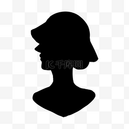 戴帽子的女人图片_女士剪影戴帽子的优雅女人