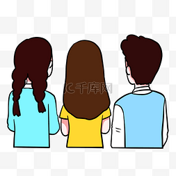 围观群众观众人物围观人群背影