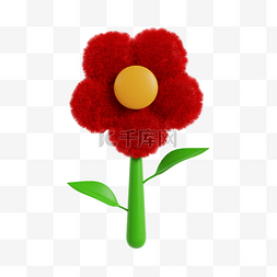 小花草植物图片_3DC4D立体植物红花花束