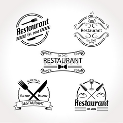 标签食物图片_餐厅标志套装