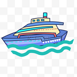 海上旅游图片_海上的蓝色游艇