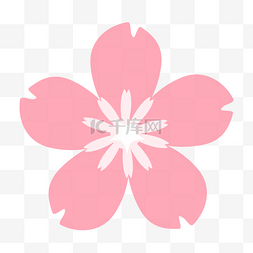 粉色花瓣手绘图片_可爱手绘卡通粉色樱花