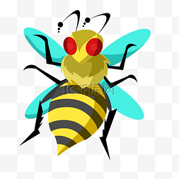 可爱卡通小蜜蜂图片_红眼睛蜜蜂