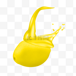 喷溅柠檬汁