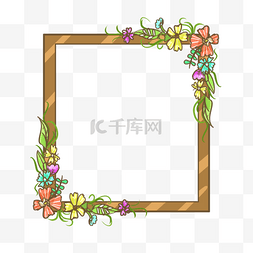 可爱花卉边框图片_简单可爱花卉边框